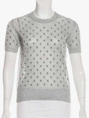 tricot COMME des GARÇONS - Short Sleeve Metallic Top